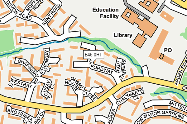 B45 0HT map - OS OpenMap – Local (Ordnance Survey)