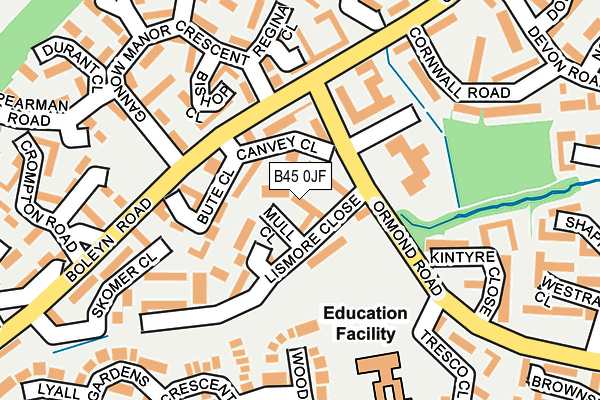 B45 0JF map - OS OpenMap – Local (Ordnance Survey)