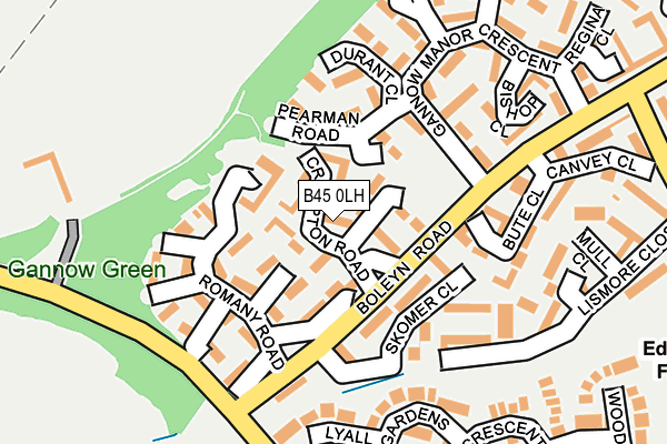 B45 0LH map - OS OpenMap – Local (Ordnance Survey)