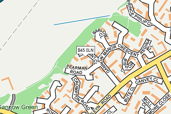 B45 0LN map - OS OpenMap – Local (Ordnance Survey)