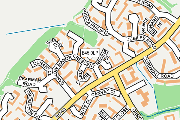 B45 0LP map - OS OpenMap – Local (Ordnance Survey)