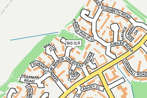 B45 0LR map - OS OpenMap – Local (Ordnance Survey)