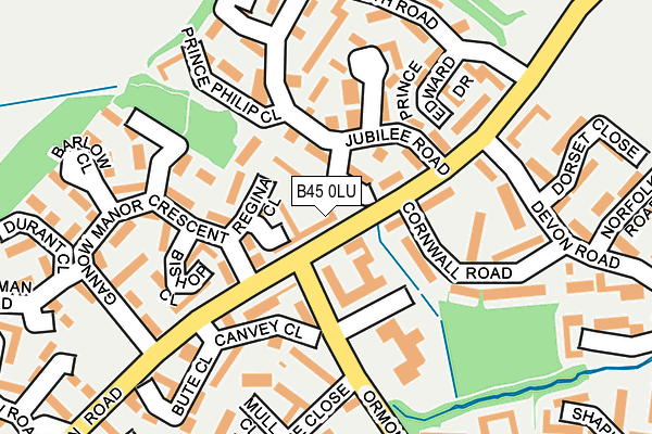 B45 0LU map - OS OpenMap – Local (Ordnance Survey)