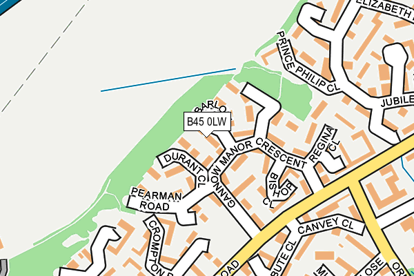 B45 0LW map - OS OpenMap – Local (Ordnance Survey)