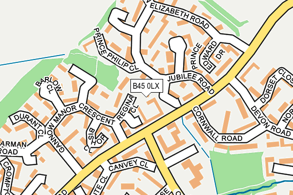 B45 0LX map - OS OpenMap – Local (Ordnance Survey)