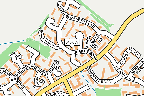 B45 0LY map - OS OpenMap – Local (Ordnance Survey)