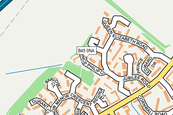 B45 0NA map - OS OpenMap – Local (Ordnance Survey)