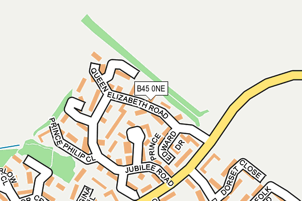 B45 0NE map - OS OpenMap – Local (Ordnance Survey)