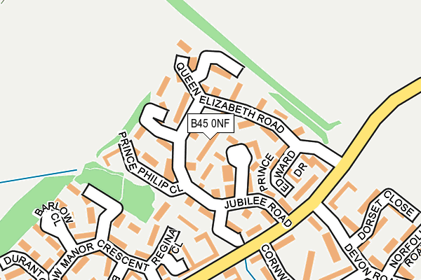 B45 0NF map - OS OpenMap – Local (Ordnance Survey)