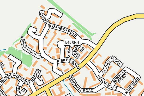 B45 0NH map - OS OpenMap – Local (Ordnance Survey)