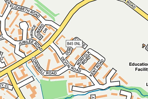 B45 0NL map - OS OpenMap – Local (Ordnance Survey)