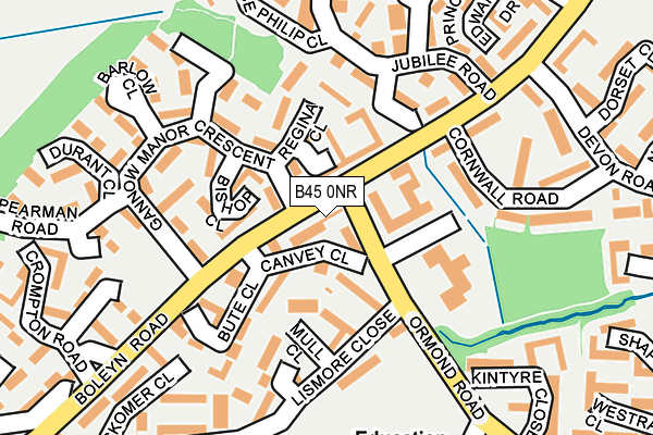 B45 0NR map - OS OpenMap – Local (Ordnance Survey)
