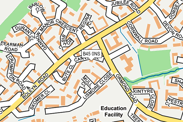 B45 0NS map - OS OpenMap – Local (Ordnance Survey)