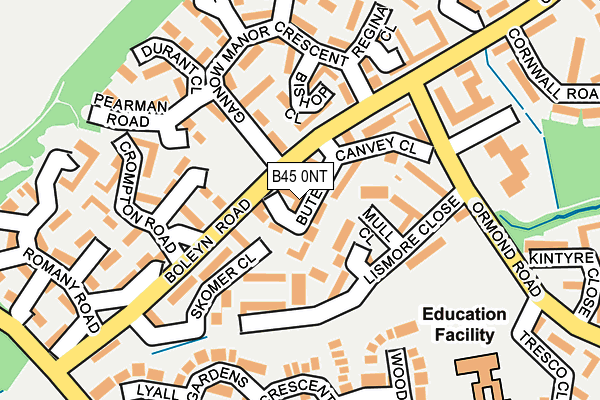 B45 0NT map - OS OpenMap – Local (Ordnance Survey)