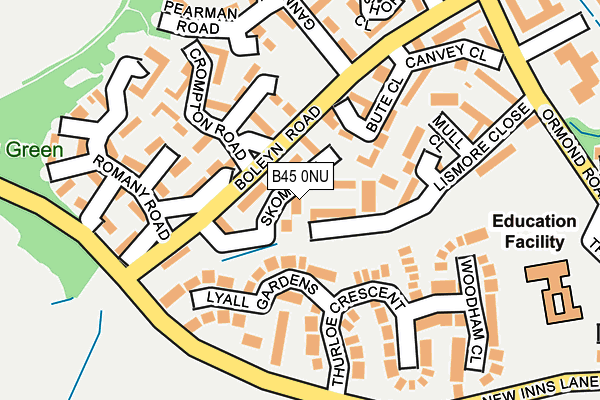 B45 0NU map - OS OpenMap – Local (Ordnance Survey)