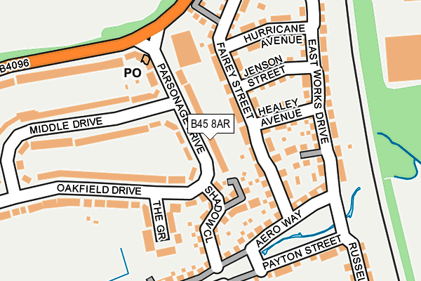 B45 8AR map - OS OpenMap – Local (Ordnance Survey)