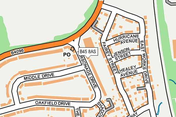 B45 8AS map - OS OpenMap – Local (Ordnance Survey)