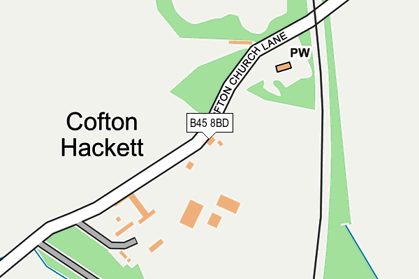 B45 8BD map - OS OpenMap – Local (Ordnance Survey)