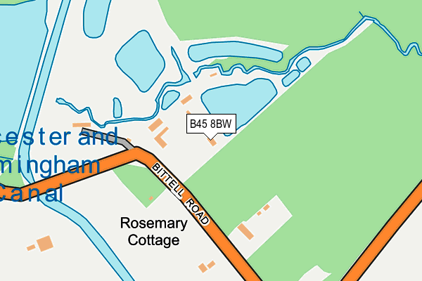B45 8BW map - OS OpenMap – Local (Ordnance Survey)