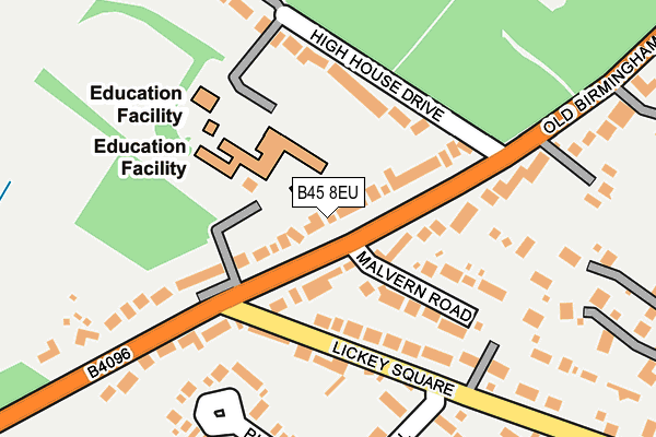 B45 8EU map - OS OpenMap – Local (Ordnance Survey)