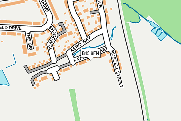 B45 8FN map - OS OpenMap – Local (Ordnance Survey)