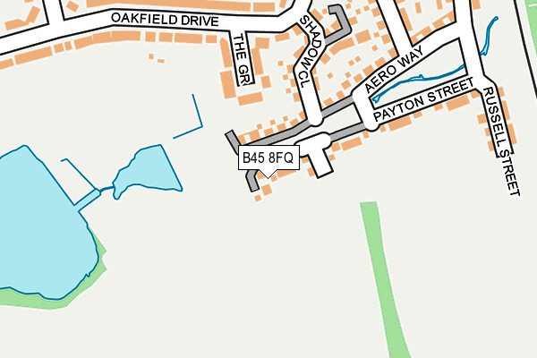 B45 8FQ map - OS OpenMap – Local (Ordnance Survey)