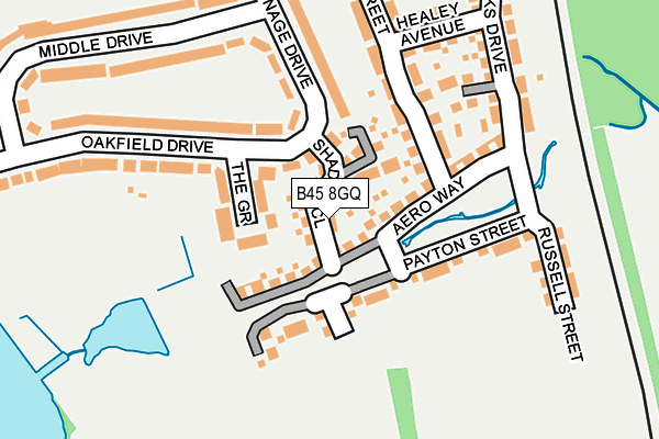 B45 8GQ map - OS OpenMap – Local (Ordnance Survey)