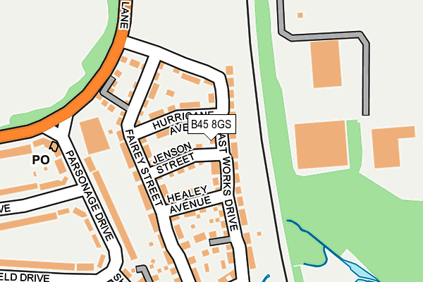 B45 8GS map - OS OpenMap – Local (Ordnance Survey)