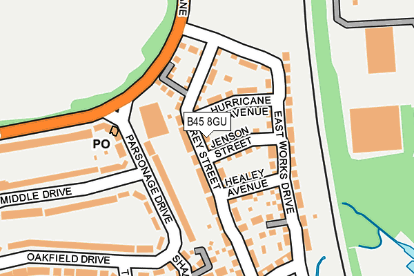 B45 8GU map - OS OpenMap – Local (Ordnance Survey)