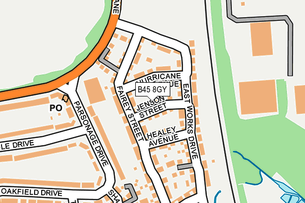 B45 8GY map - OS OpenMap – Local (Ordnance Survey)