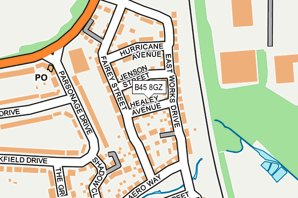 B45 8GZ map - OS OpenMap – Local (Ordnance Survey)