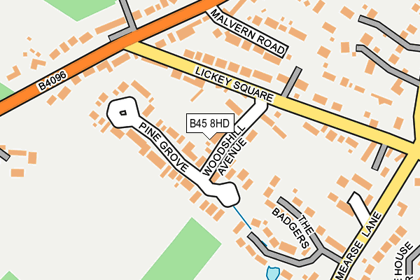 B45 8HD map - OS OpenMap – Local (Ordnance Survey)