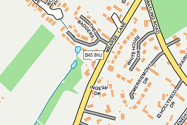 B45 8HJ map - OS OpenMap – Local (Ordnance Survey)