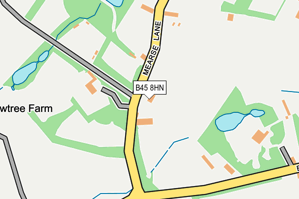 B45 8HN map - OS OpenMap – Local (Ordnance Survey)