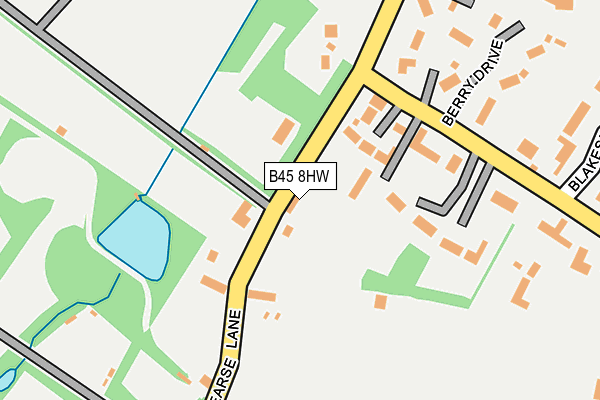 B45 8HW map - OS OpenMap – Local (Ordnance Survey)