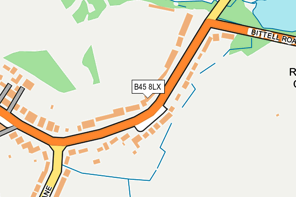 B45 8LX map - OS OpenMap – Local (Ordnance Survey)