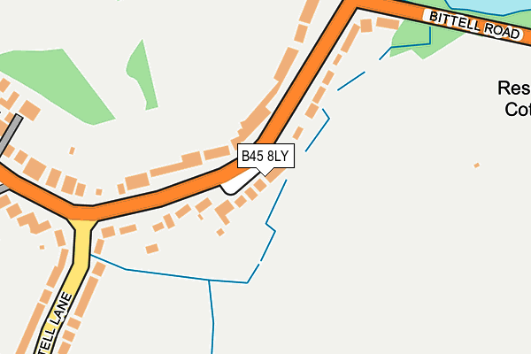 B45 8LY map - OS OpenMap – Local (Ordnance Survey)