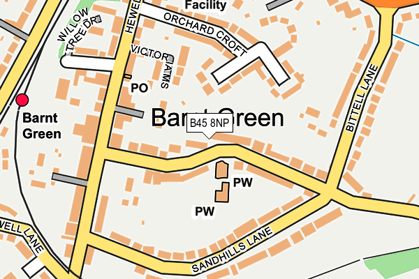 B45 8NP map - OS OpenMap – Local (Ordnance Survey)