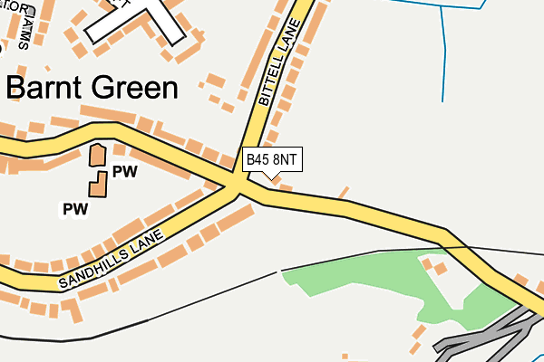 B45 8NT map - OS OpenMap – Local (Ordnance Survey)