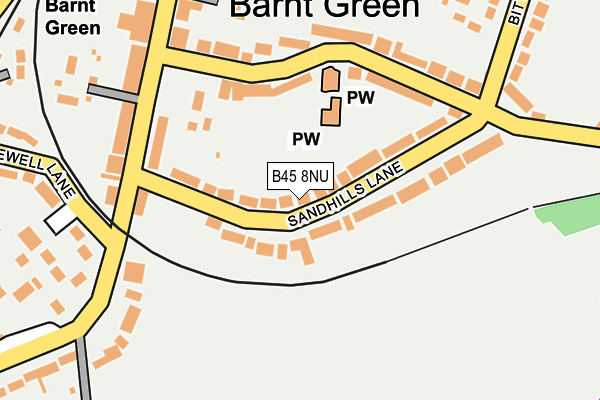 B45 8NU map - OS OpenMap – Local (Ordnance Survey)