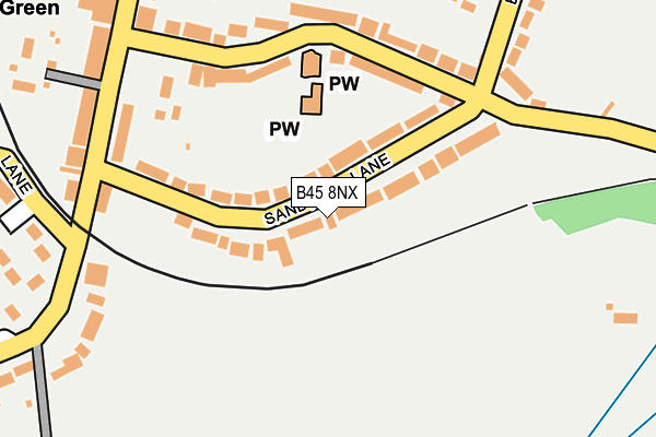 B45 8NX map - OS OpenMap – Local (Ordnance Survey)