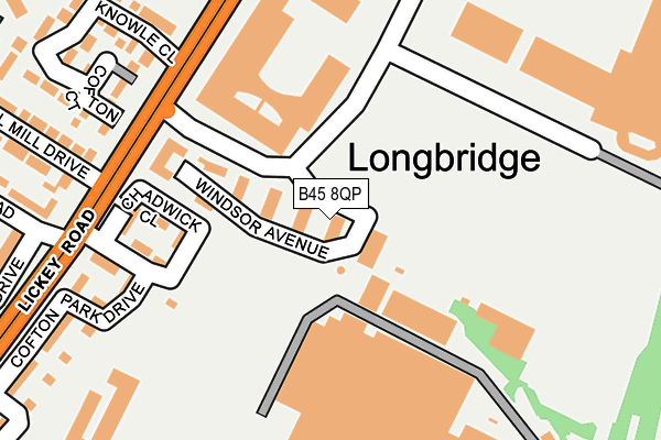 B45 8QP map - OS OpenMap – Local (Ordnance Survey)