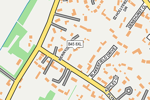 B45 8XL map - OS OpenMap – Local (Ordnance Survey)
