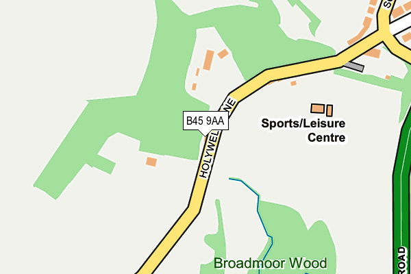 B45 9AA map - OS OpenMap – Local (Ordnance Survey)