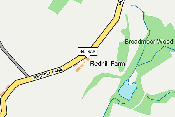 B45 9AB map - OS OpenMap – Local (Ordnance Survey)