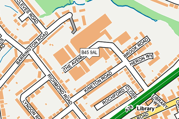 B45 9AL map - OS OpenMap – Local (Ordnance Survey)