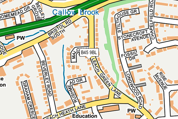 B45 9BL map - OS OpenMap – Local (Ordnance Survey)