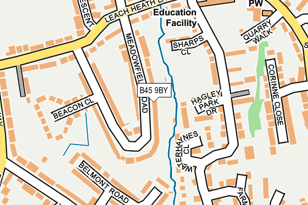 B45 9BY map - OS OpenMap – Local (Ordnance Survey)