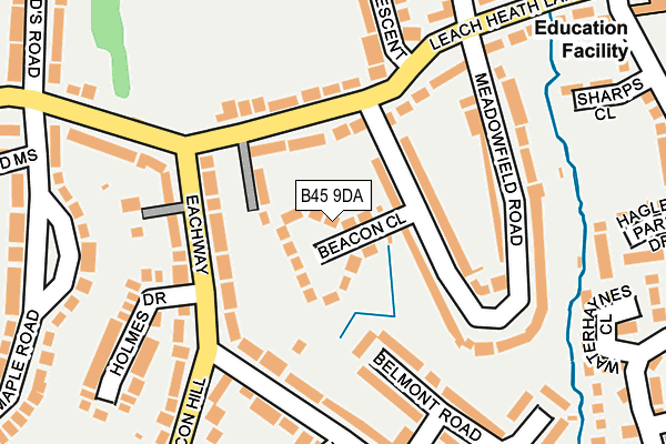 B45 9DA map - OS OpenMap – Local (Ordnance Survey)