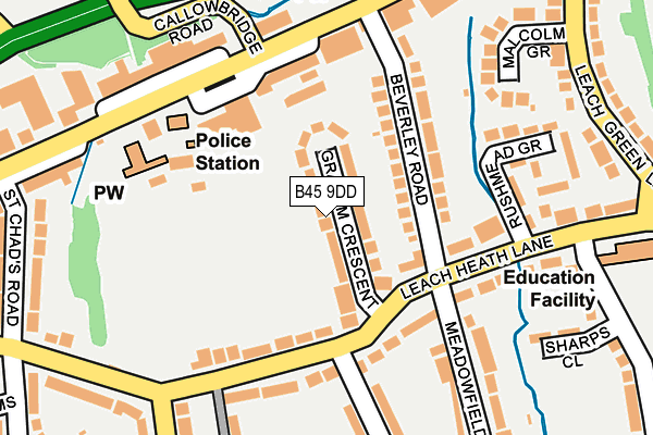 B45 9DD map - OS OpenMap – Local (Ordnance Survey)